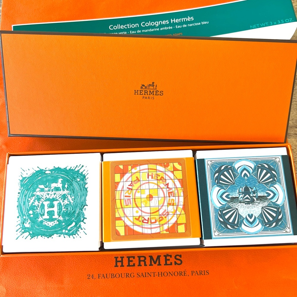 【HERMES】Collection Colognes Hermes perfumed soap gift set